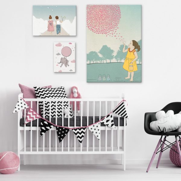 Pink Firefly Nursery Wall Art - Image 3