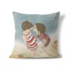 A day at the beach throw pillow