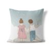 Moonlight walk throw pillow