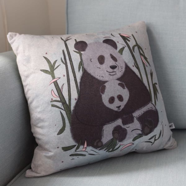 Panda mama throw pillow