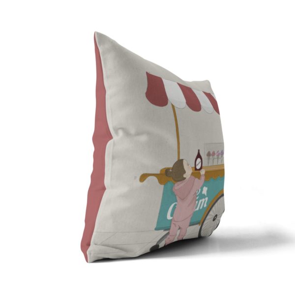 Ice cream cart throw pillow