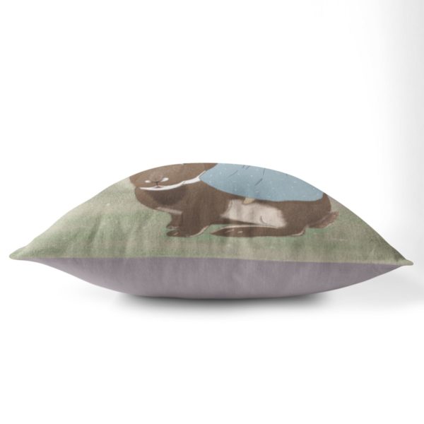 Rabbit throw pillow