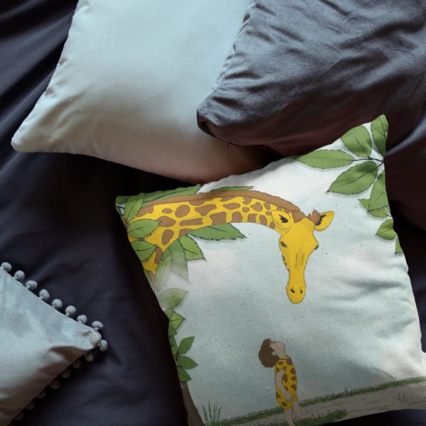 Giraffe throw pillow