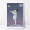 Girl with telescope