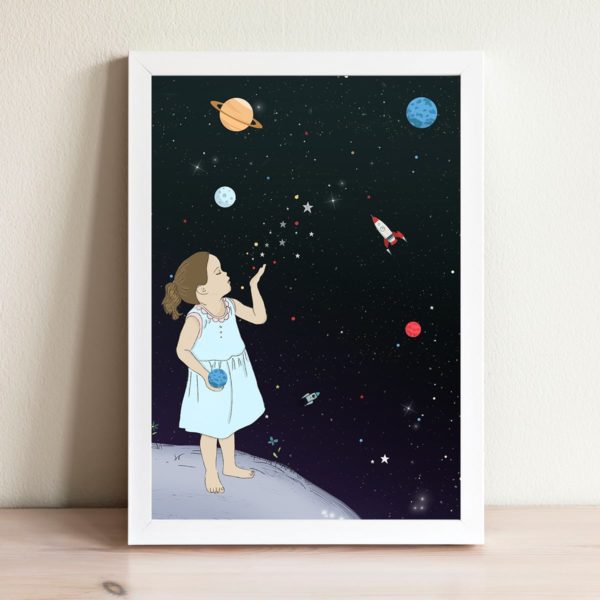 Love you the the moon and back nursery wall art - Image 4