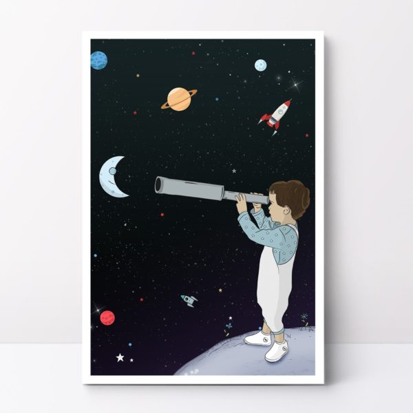 Kids room decor outer space