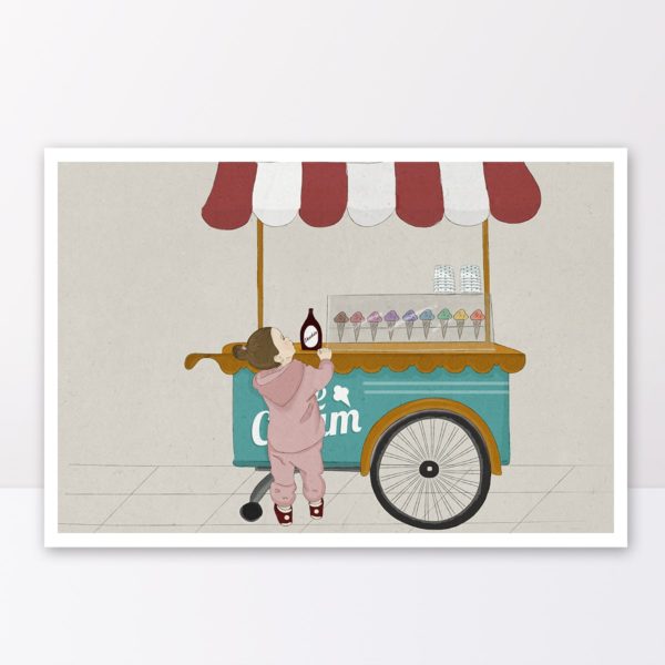 Ice cream print- Nursery wall art, Kids room decor