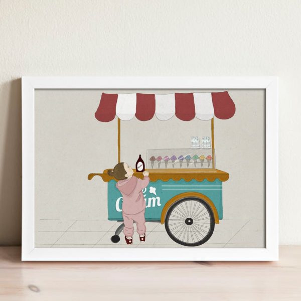 Ice cream print- Nursery wall art, Kids room decor