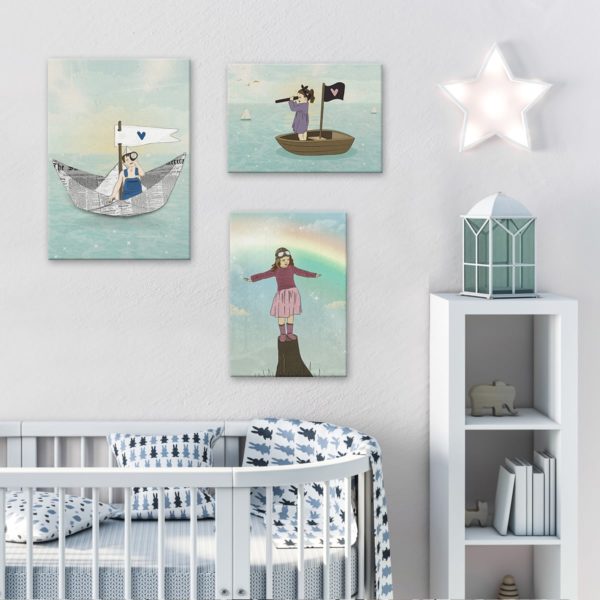 ⁦Boo on a boat print- Nursery wall art, Kids room decor⁩ – תמונה ⁦3⁩