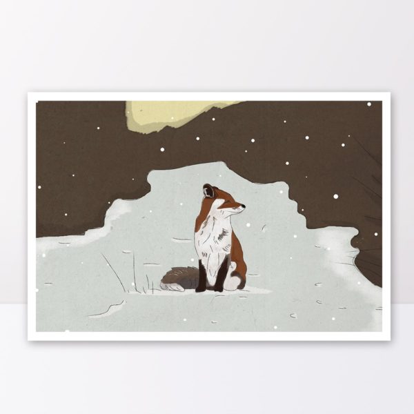 Fox print- Nursery wall art, Kids room decor