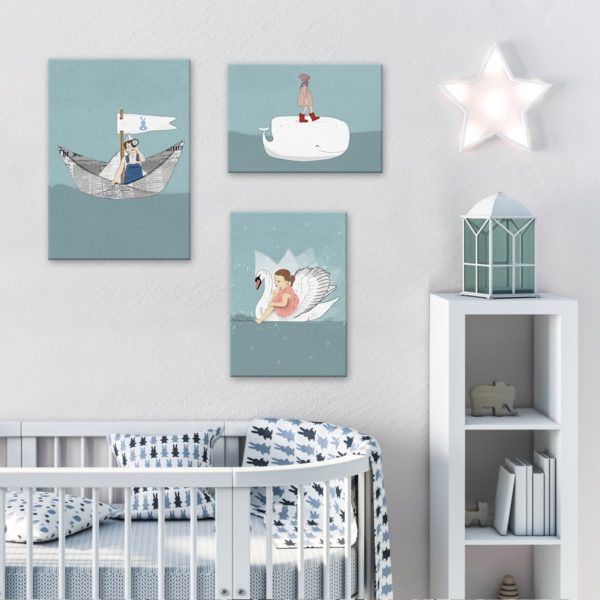 ⁦Whale Nursery Wall Art⁩ – תמונה ⁦4⁩