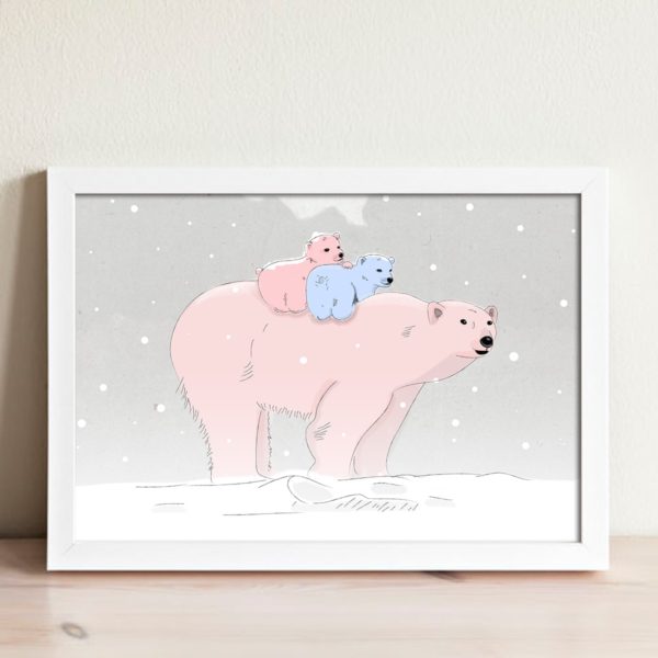 Polar bear Nursery Wall Art