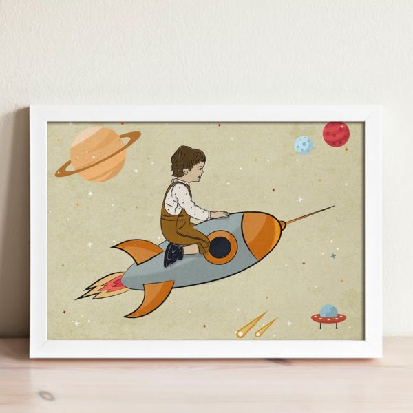 Rocket print- Nursery wall art, Kids room decor - Image 2