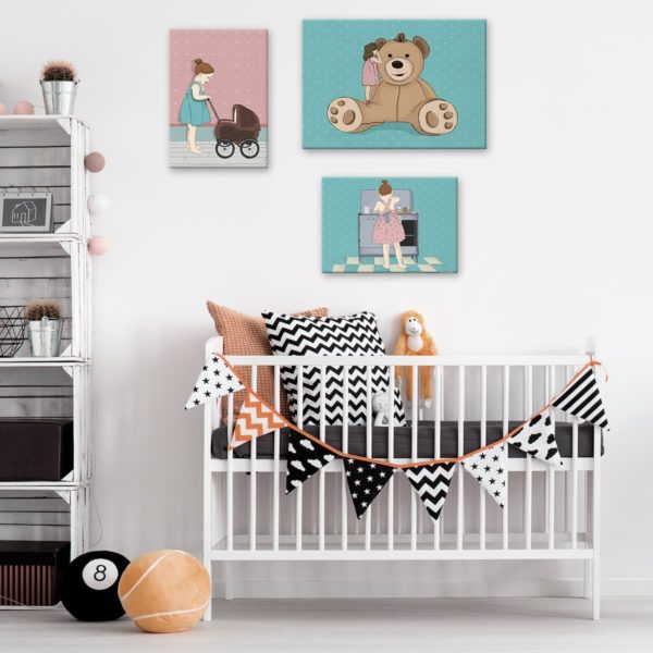 ⁦Teddybear field nursery wall art⁩ – תמונה ⁦3⁩