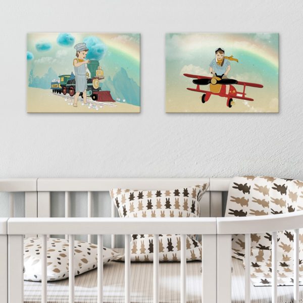 train print- Nursery wall art, Kids room decor - Image 3