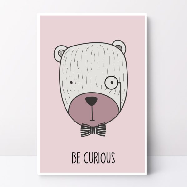 Pink animal card set Nursery Wall Art - Image 3