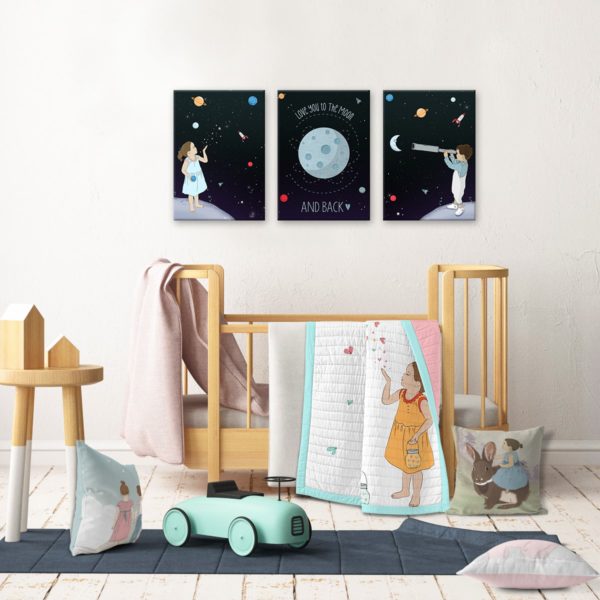 Kids room decor outer space