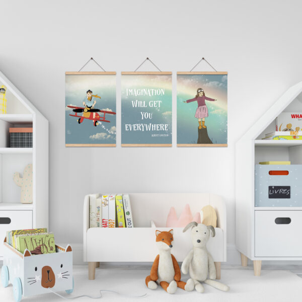 שלישית תמונות לעיצוב חדרי ילדים – IMAGINATION