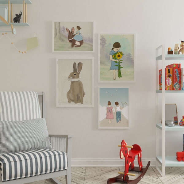 קיר גלריה טיול בטבע – עיצוב חדרי ילדים