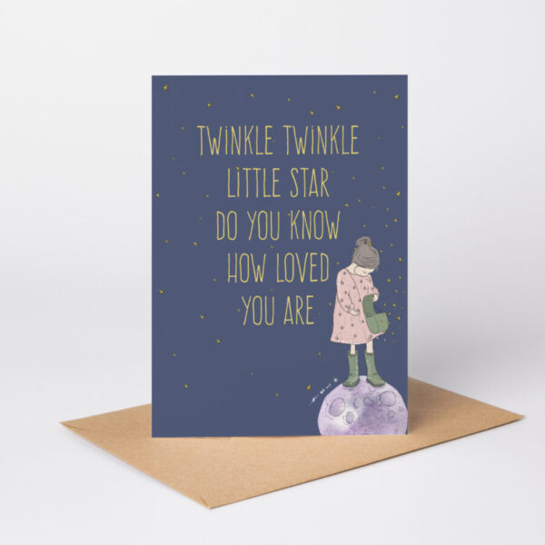 כרטיסי ברכה מאוירים Twinkle Twinkle little star